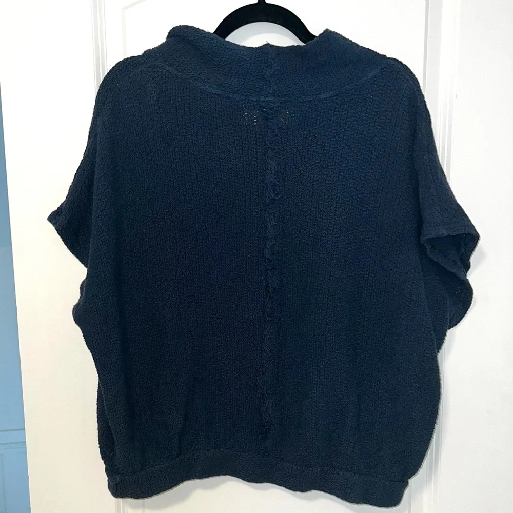 Free People Beach 100%Cotton Mock Neck Dolman Sleeve‎ Knit Shirt